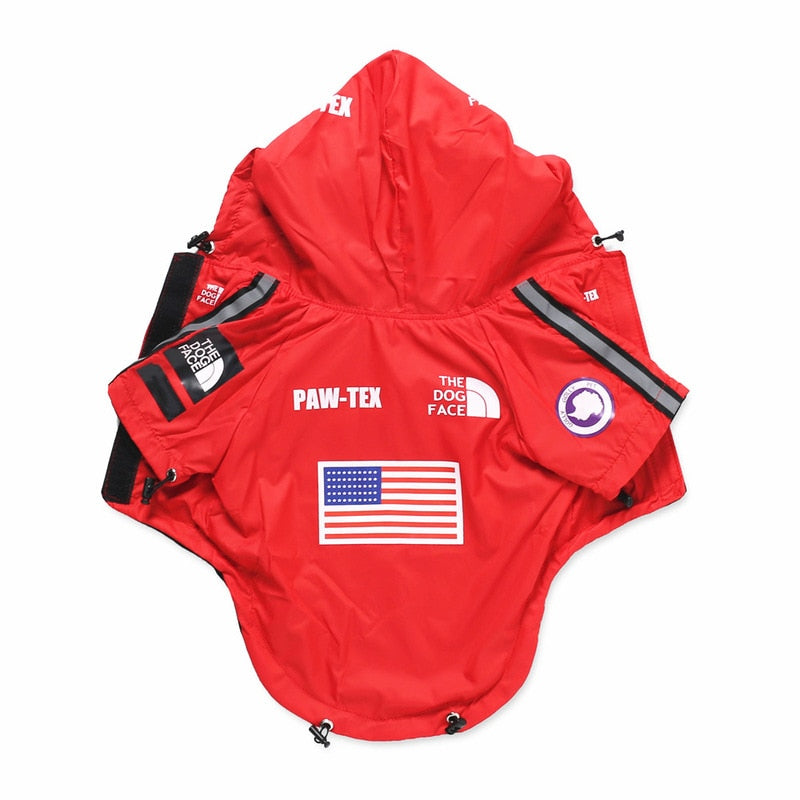 Dog Face Windproof Waterproof Reflective Pet Jacket - American Bark Bliss