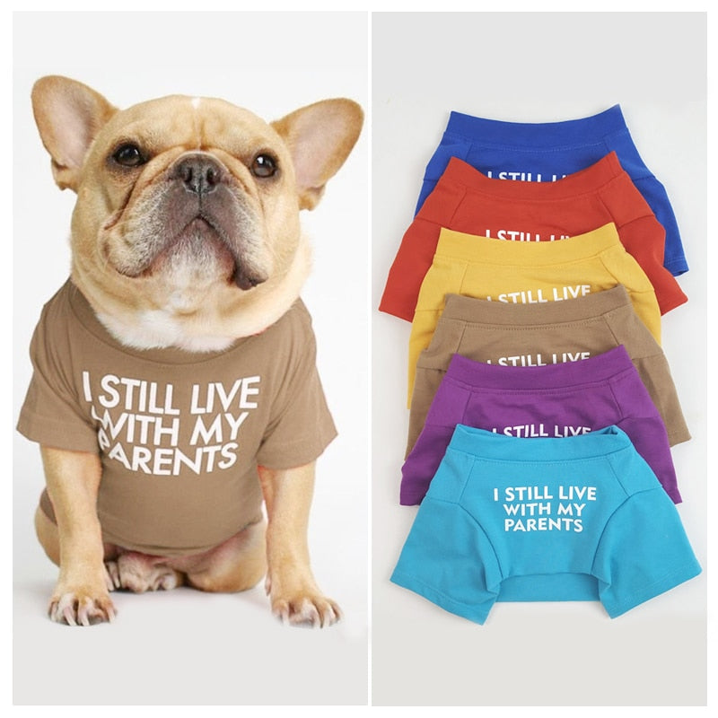 Pet T-Shirt Soft Cotton - I Still Live With My Parents - American Bark Bliss
