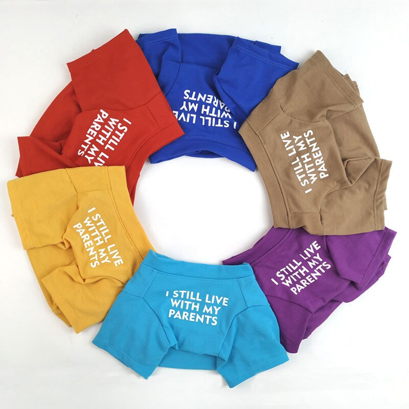 Pet T-Shirt Soft Cotton - I Still Live With My Parents - American Bark Bliss