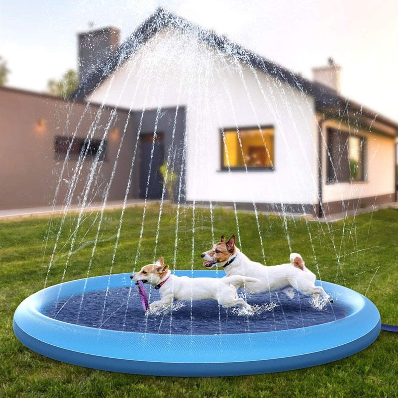 Dog Sprinkler Pad Cooling Mat for Summertime Fun - American Bark Bliss
