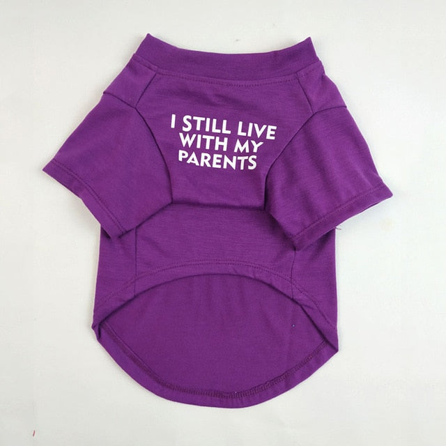 Pet T-Shirt Soft Cotton - I Still Live With My Parents - American Bark Bliss