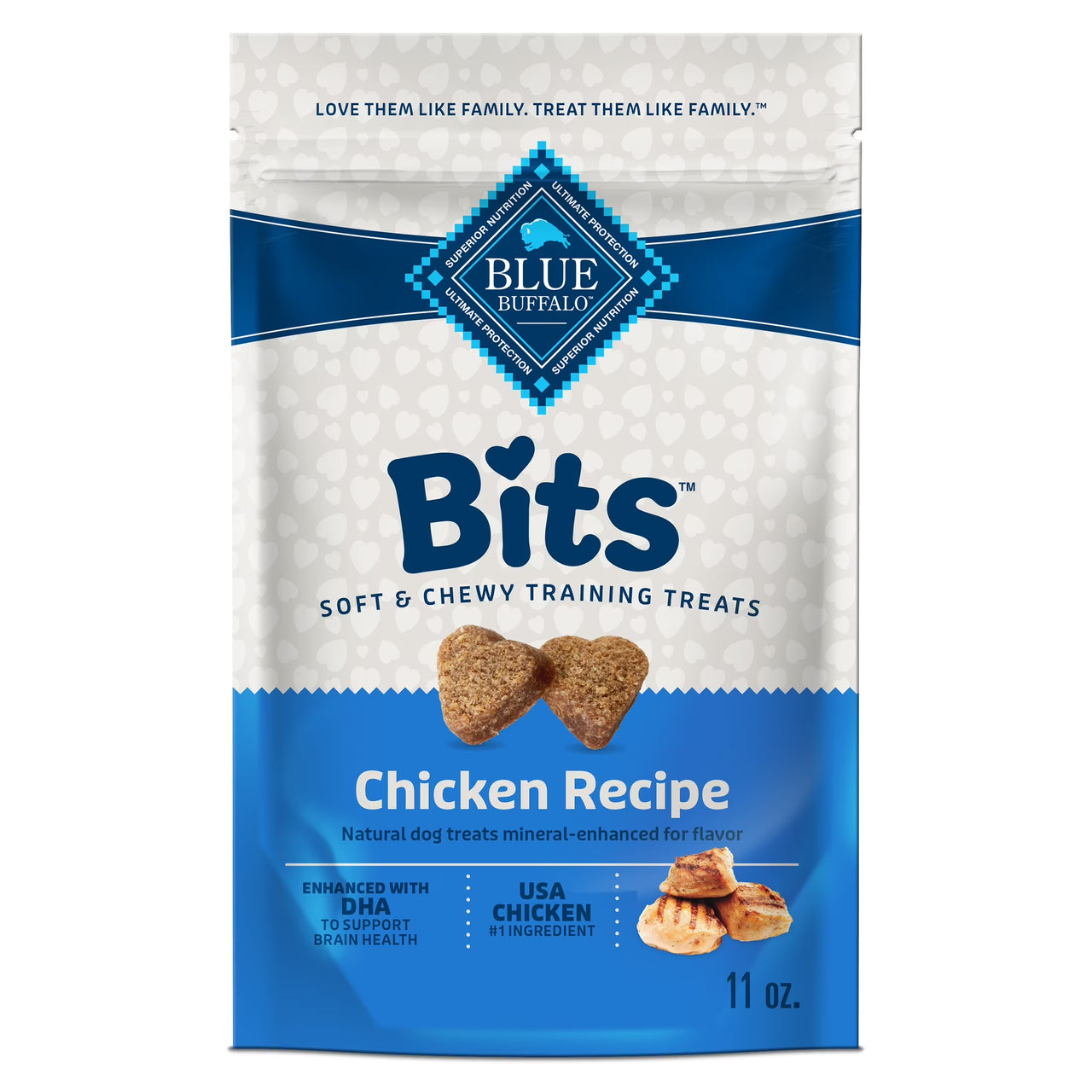 Bits Soft Dog Treats for Training, Enhanced with DHA, 11-Oz. Bag - American Bark Bliss