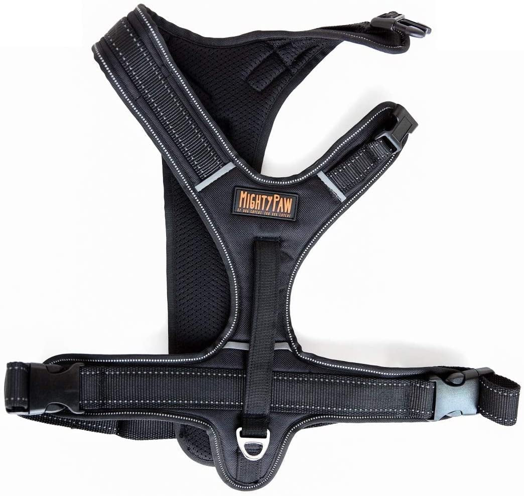 Sport Harness, No-Pull Front Attachment Dog Harness, Neoprene Padded Lining, Reflective Stitching, 2 Leash Attachment Options, Our Sizing Is Unique, Please Measure Your Pets - American Bark Bliss
