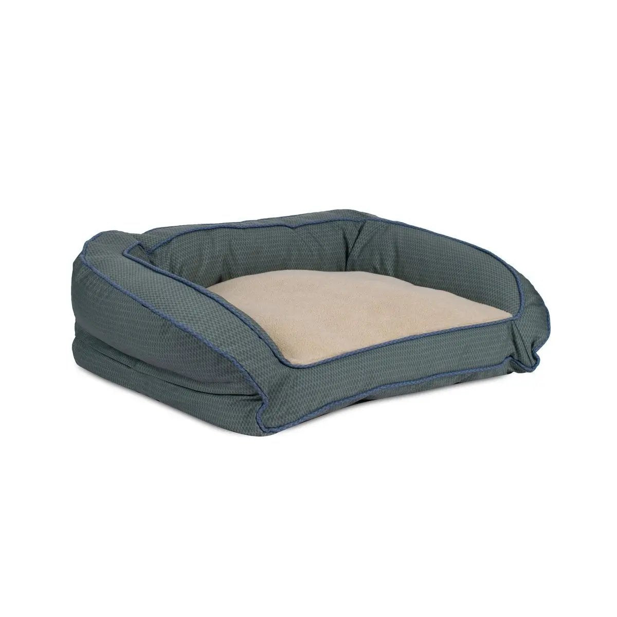 GreenDog Checkered Wave Bolster Bed - American Bark Bliss
