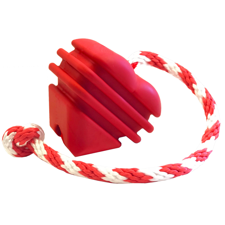 Large Rubber Heart on a String Toy - American Bark Bliss