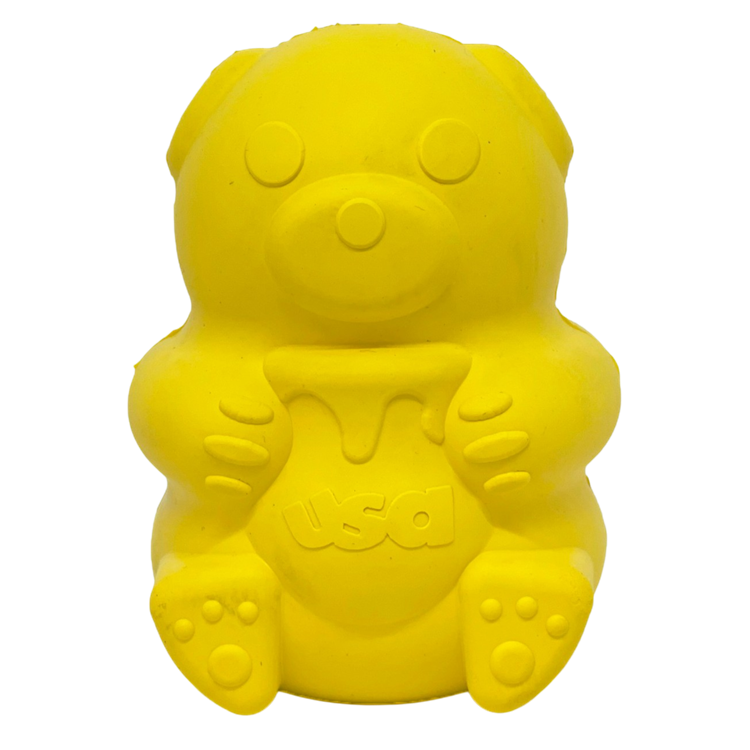 Honey Bear eDispenser Durable Rubber Treat Dispenser - American Bark Bliss