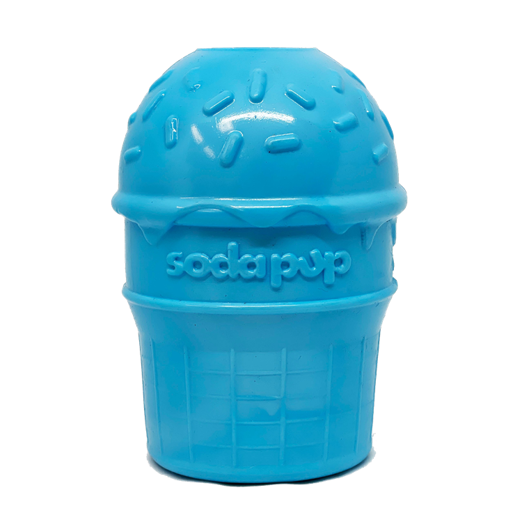Ice Cream Cone Durable PUP-X Rubber eDispenser Chew Toy and Treat Dispenser - American Bark Bliss