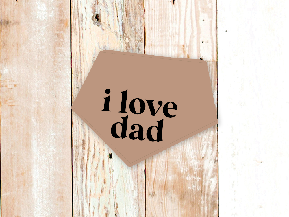 "I Love Dad" Dog Bandana - American Bark Bliss