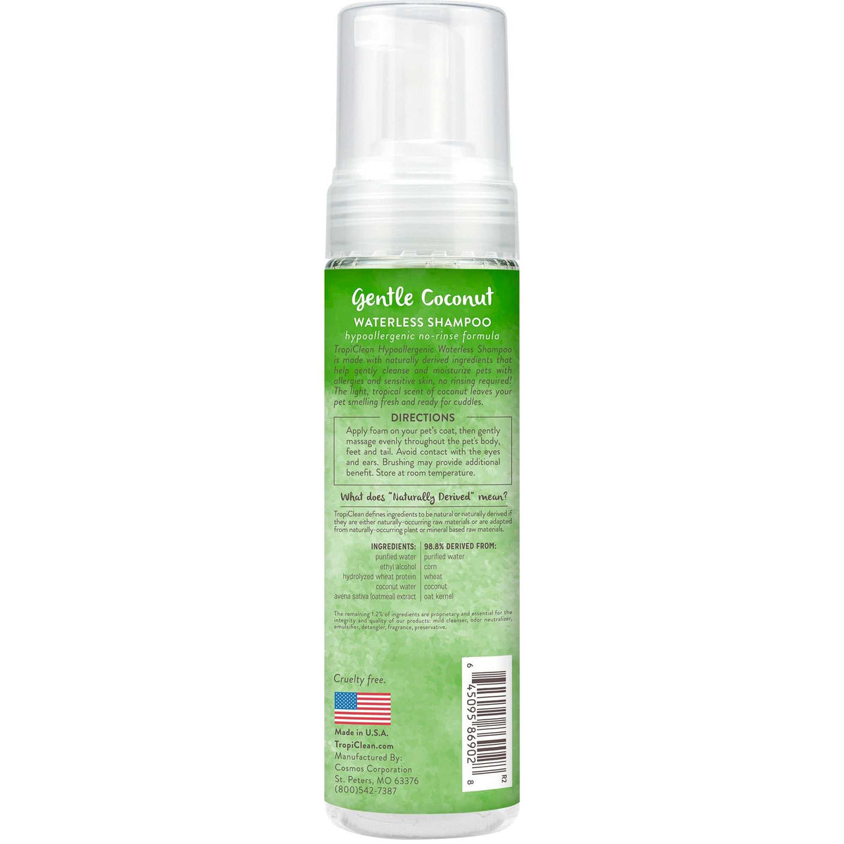 Tropiclean Pet Hypoallergenic Waterless Shampoo (7.4oz) - American Bark Bliss