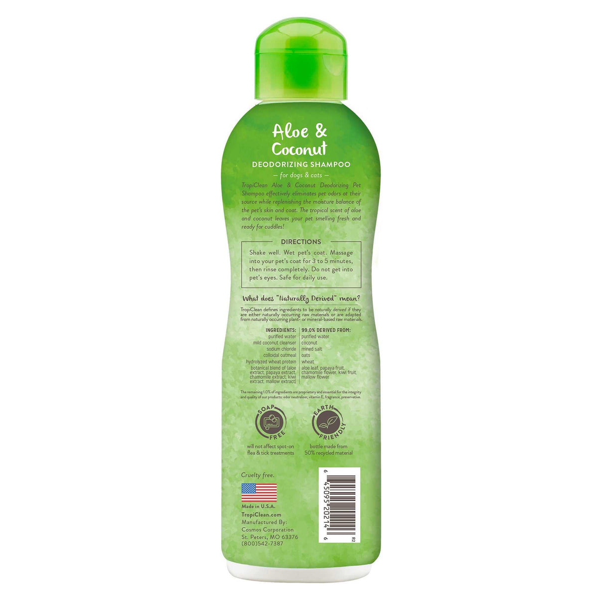 Tropiclean Aloe and Coconut Dog Shampoo (20oz) by The Family Pet