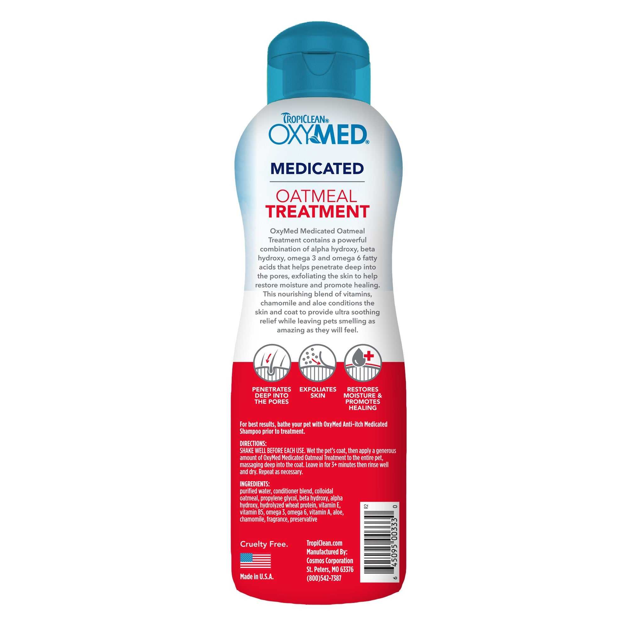 Tropiclean OxyMed Oatmeal Treatment Pet Shampoo (20oz) - American Bark Bliss