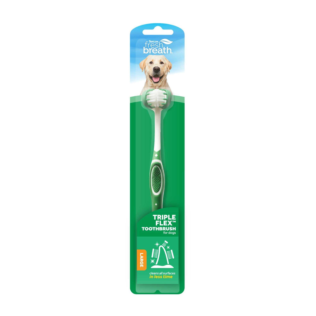 Tropiclean Triple Flex Dog Toothbrush - American Bark Bliss