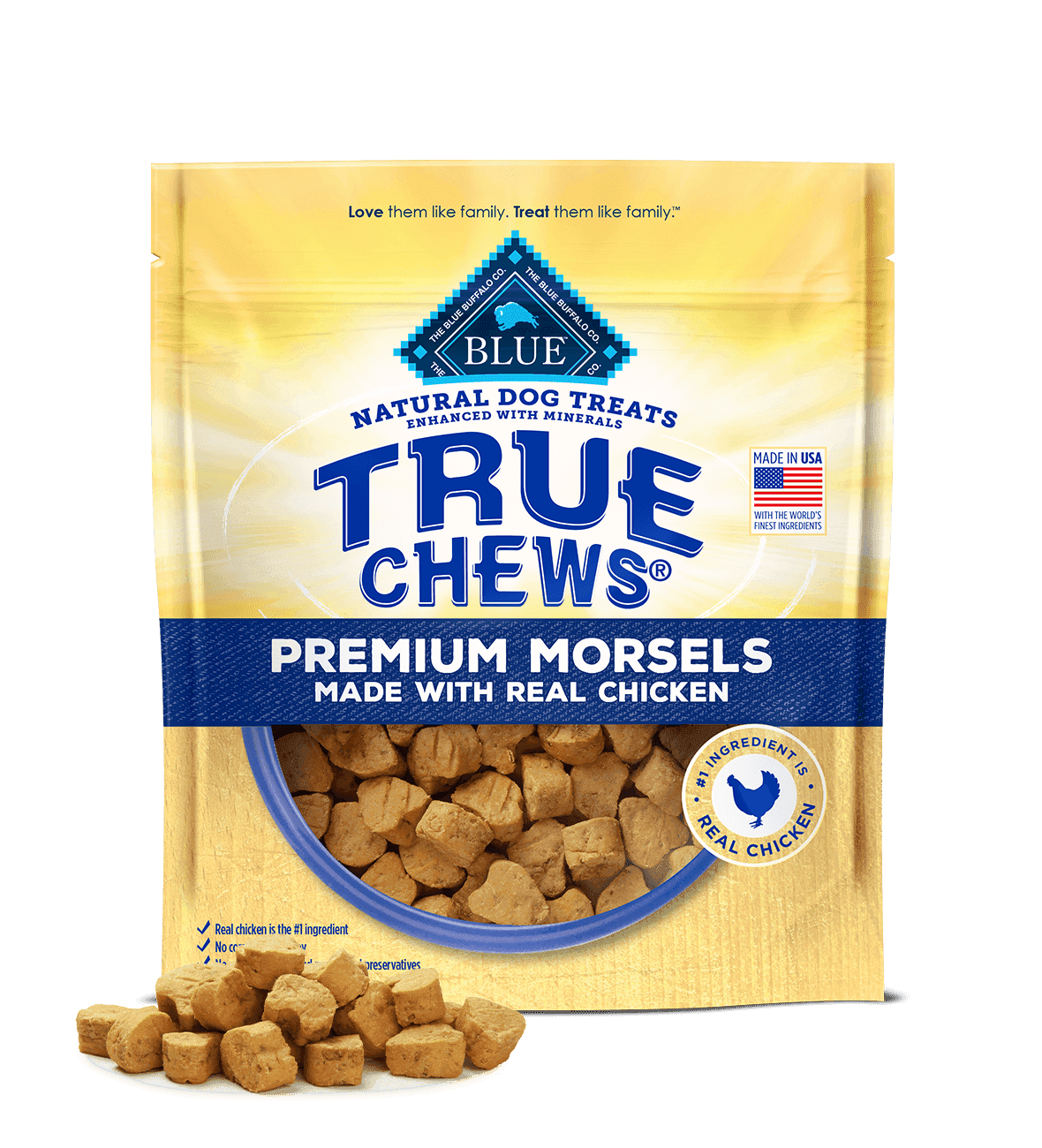 Blue Buffalo True Chews Morsels Chicken Dog Treats (11oz) - American Bark Bliss