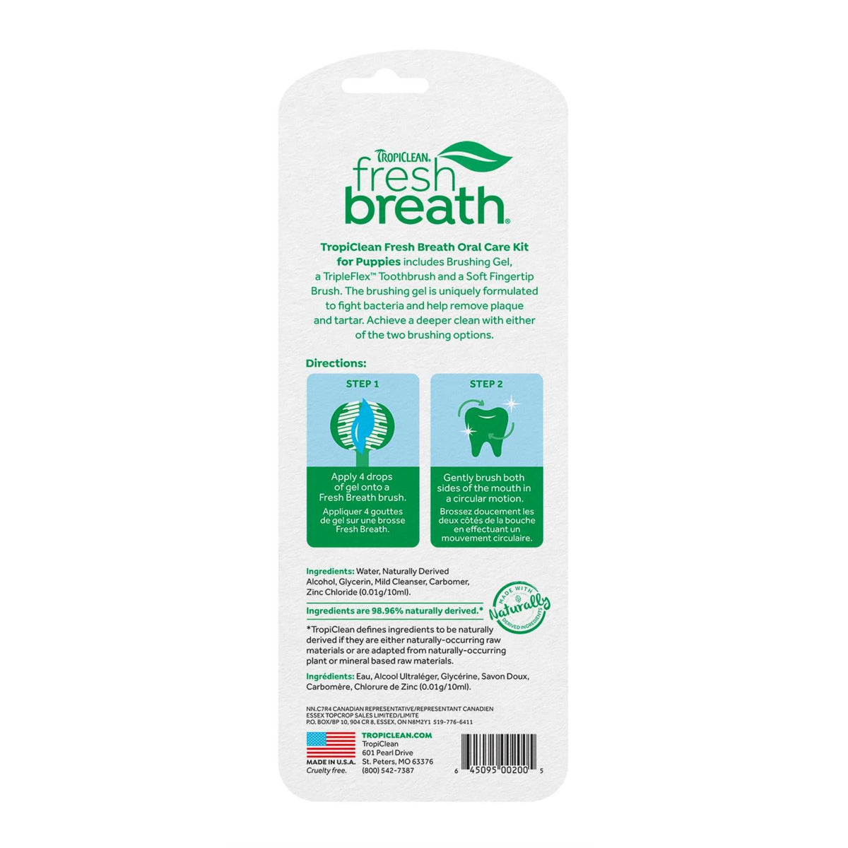 2oz Tropiclean Oral Clean Puppy Kit - American Bark Bliss