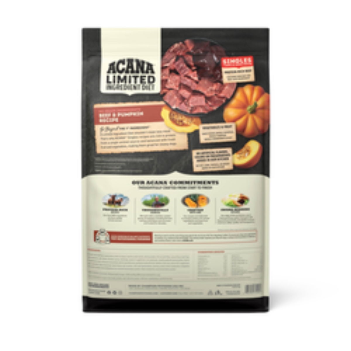 Acana Adult Beef and Pumpkin Singles Limited Ingredient Diet Dog Food - American Bark Bliss