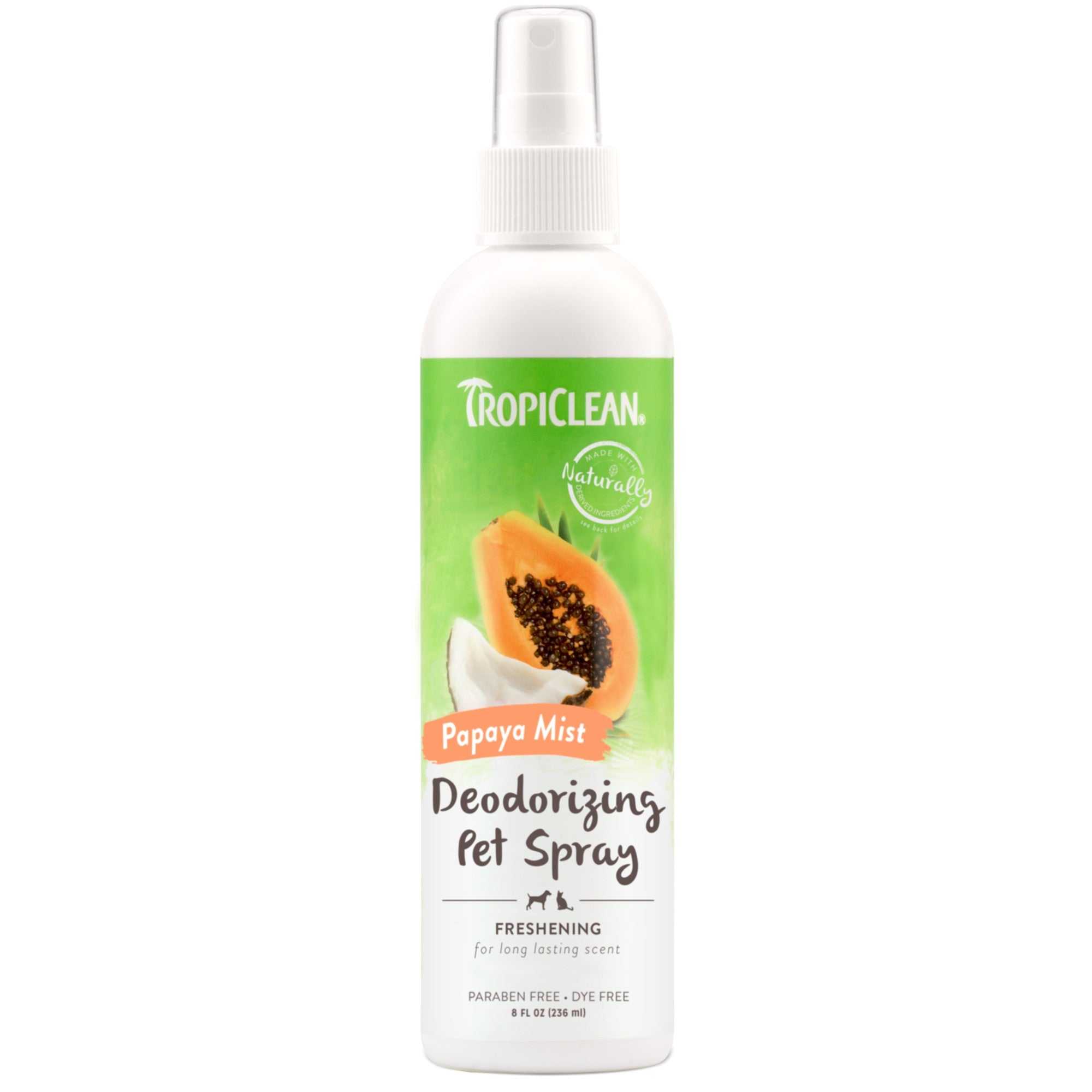 8oz Tropiclean Pet Deodorizer Spray Papaya Mist - American Bark Bliss