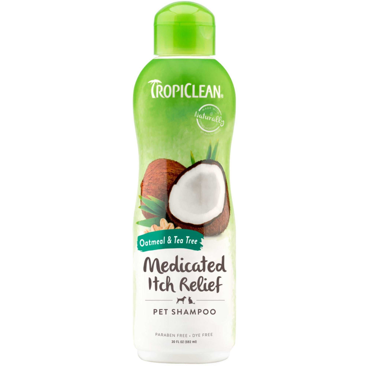 Tropiclean Oatmeal and Tea Tree Oil Medicated Itch Relief Dog Shampoo (20oz) - American Bark Bliss