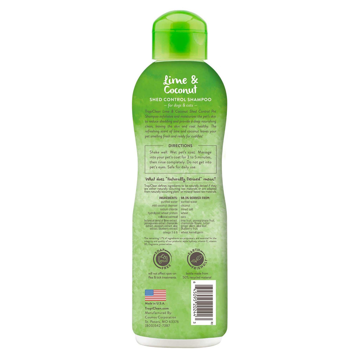 Tropiclean Lime and Coconut Pet Shampoo (20oz) by The Family Pet