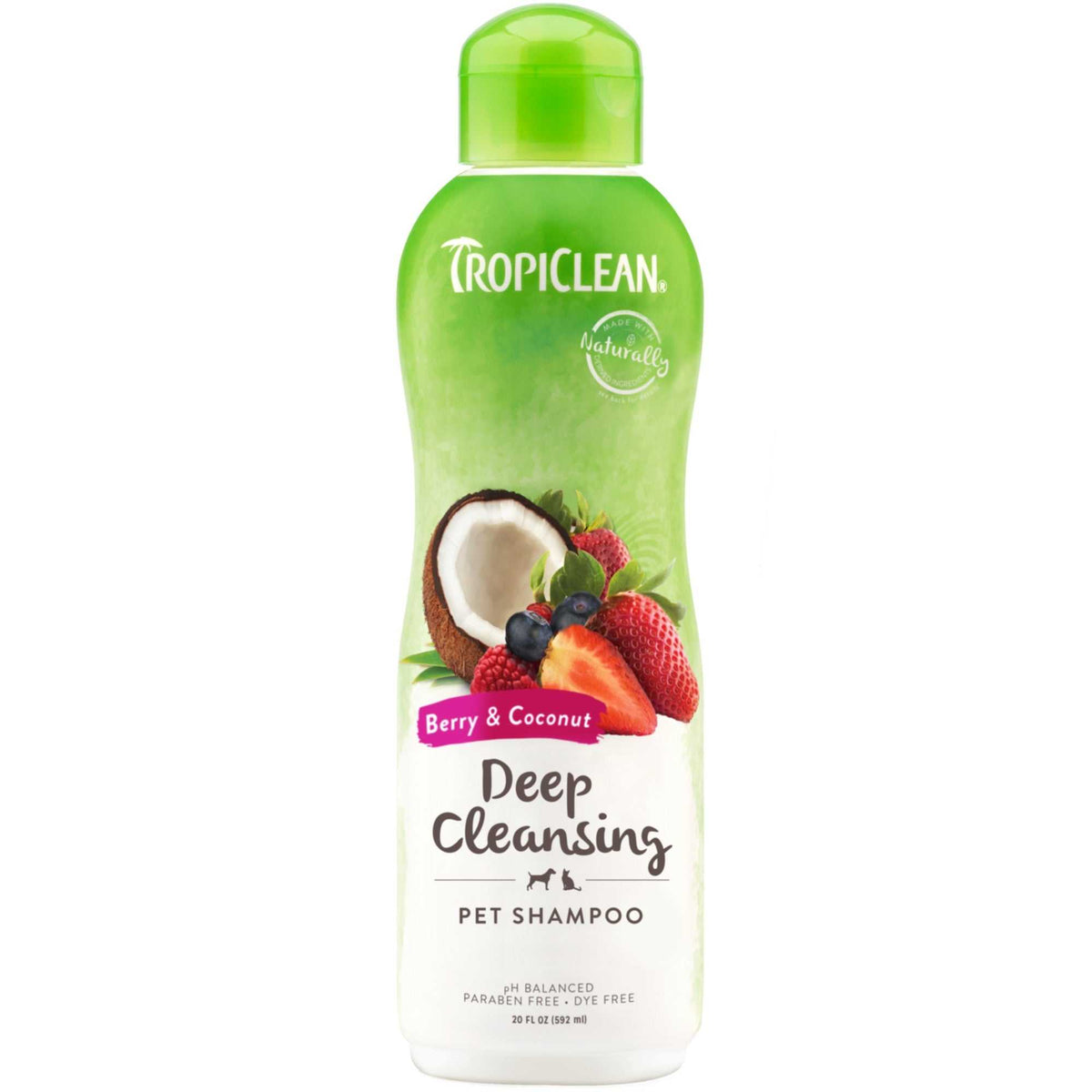 Tropiclean Berry and Coconut Dog Shampoo (20oz) - American Bark Bliss