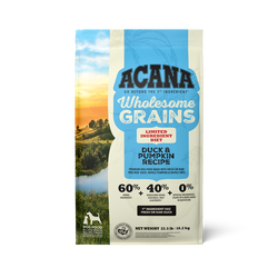 Acana Adult Wholesome Grains Duck and Pumpkins Dog Food (4lb) - American Bark Bliss