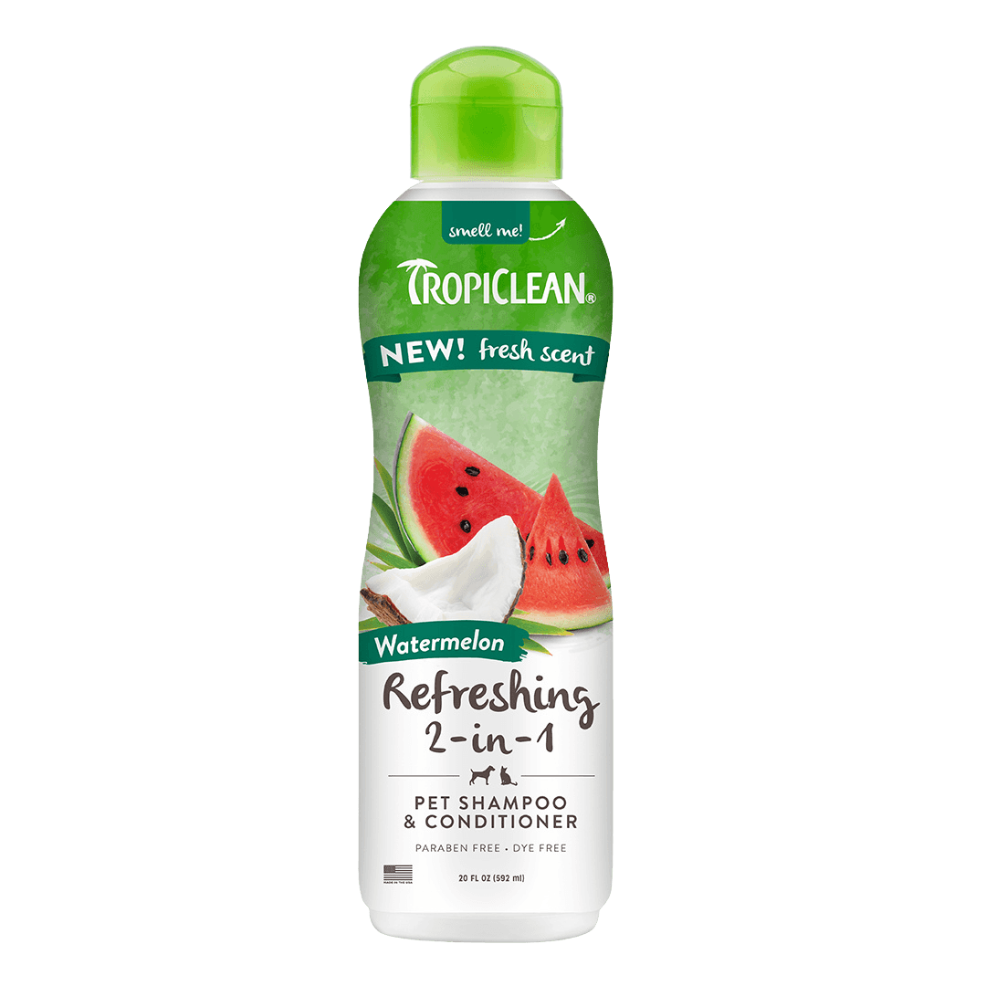 Tropiclean Watermelon Refreshing Dog Shampoo (20oz) - American Bark Bliss
