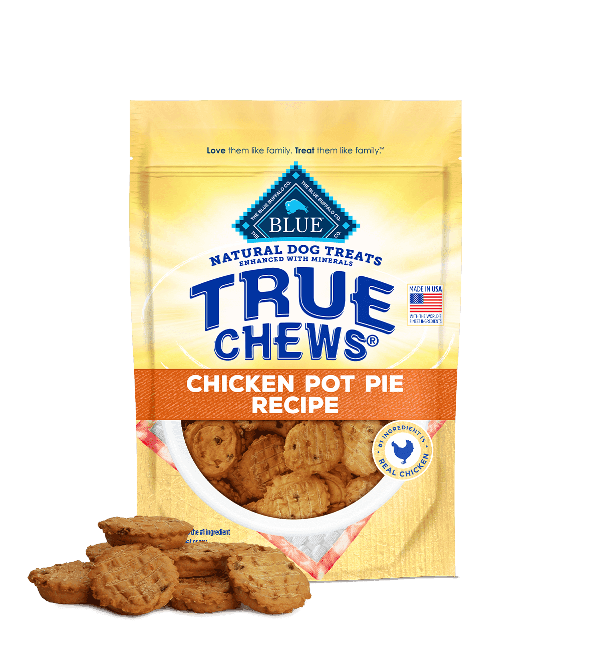 Blue Buffalo True Chews Premium Chicken Pot Pie Dog Treats (12oz) by The Family Pet