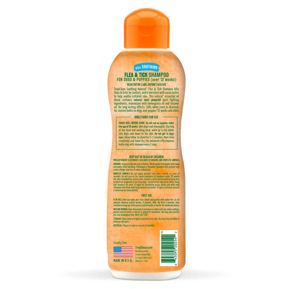 Tropiclean Flea and Tick Dog Soothing Shampoo (20oz) - American Bark Bliss