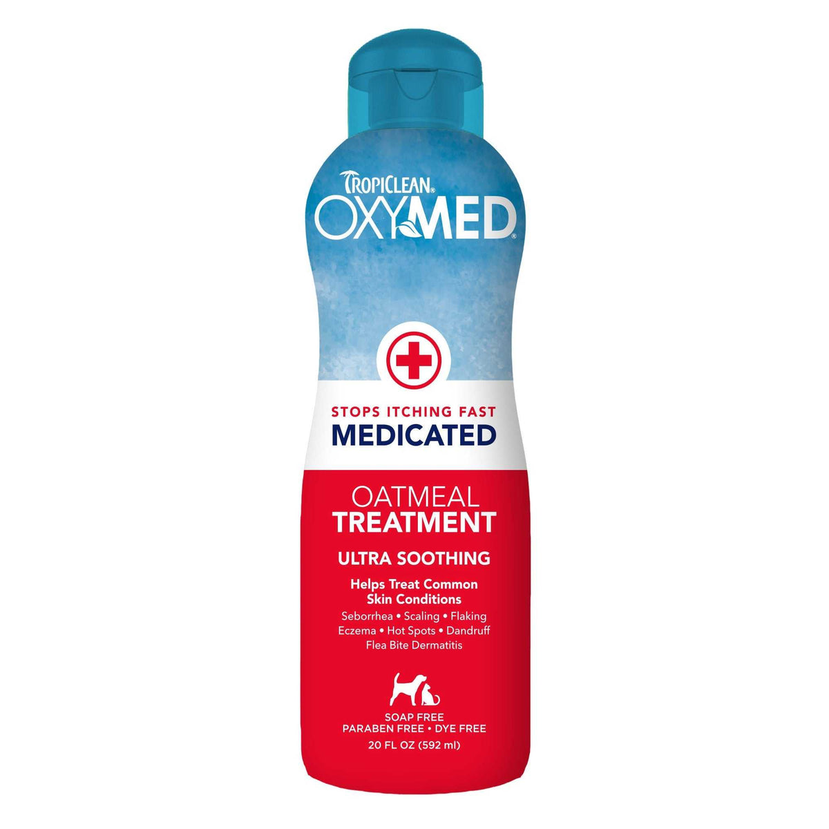 Tropiclean OxyMed Oatmeal Treatment Pet Shampoo (20oz) - American Bark Bliss