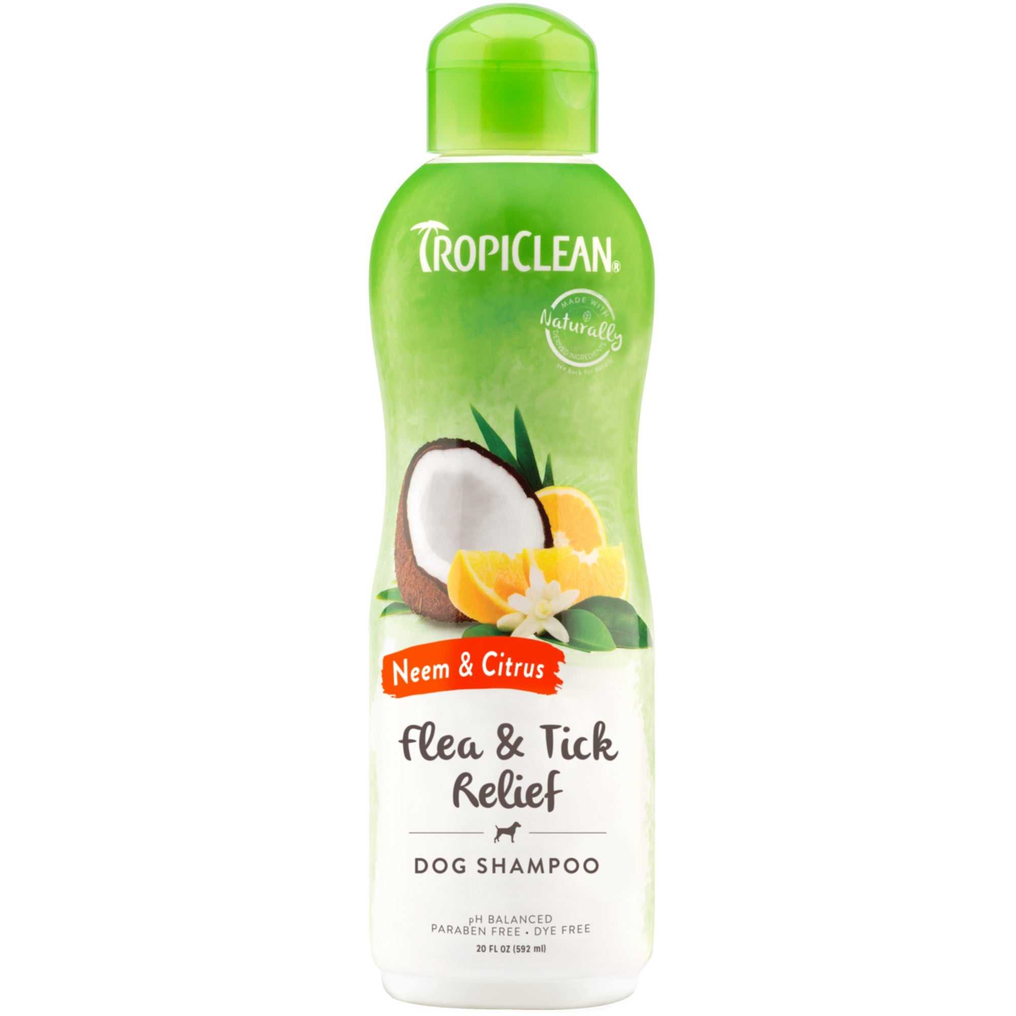 Tropiclean Neem and Citrus Flea and Tick Relief Dog Shampoo (20oz) - American Bark Bliss