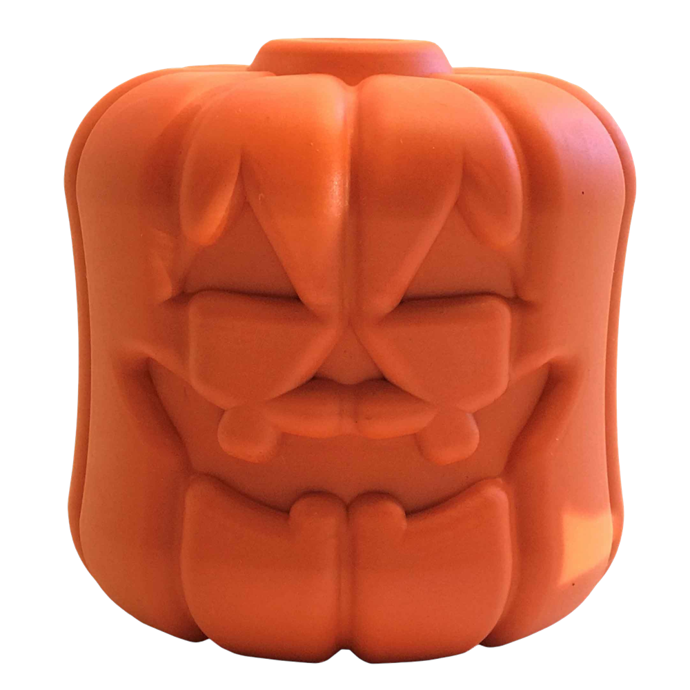 Jack O' Lantern eDispener Durable Rubber Chew Toy & Treat Dispenser - American Bark Bliss