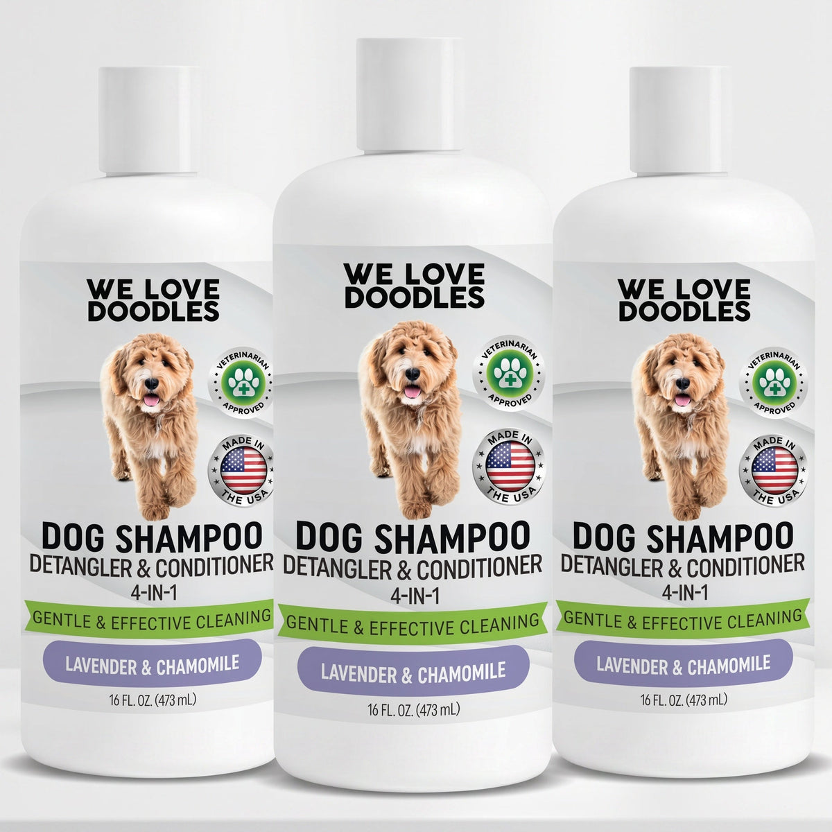 Dog Shampoo 4-in-1 (3 Pack)