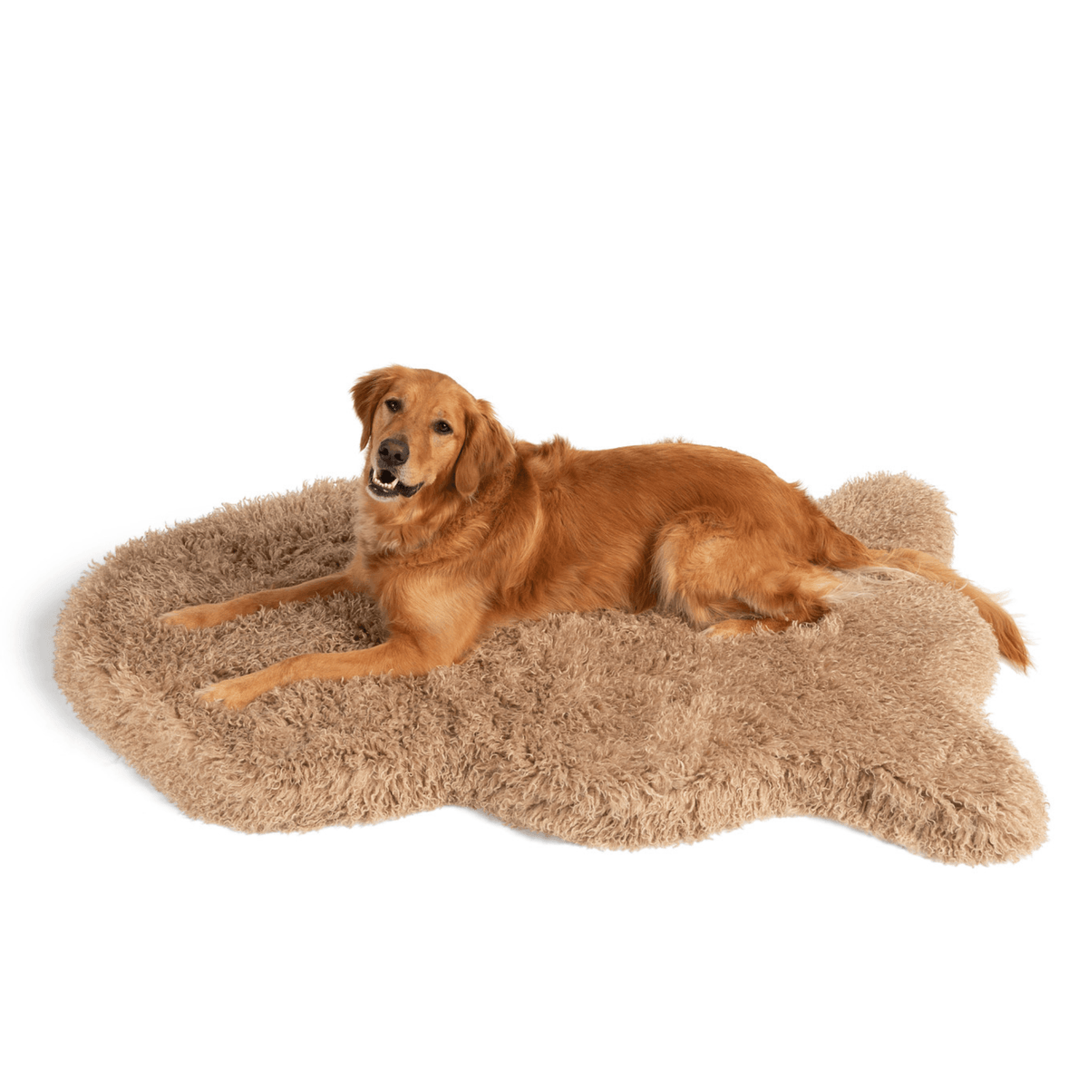 Orthopedic Faux Fur Dog Bed - Plush Sheep Tan - American Bark Bliss