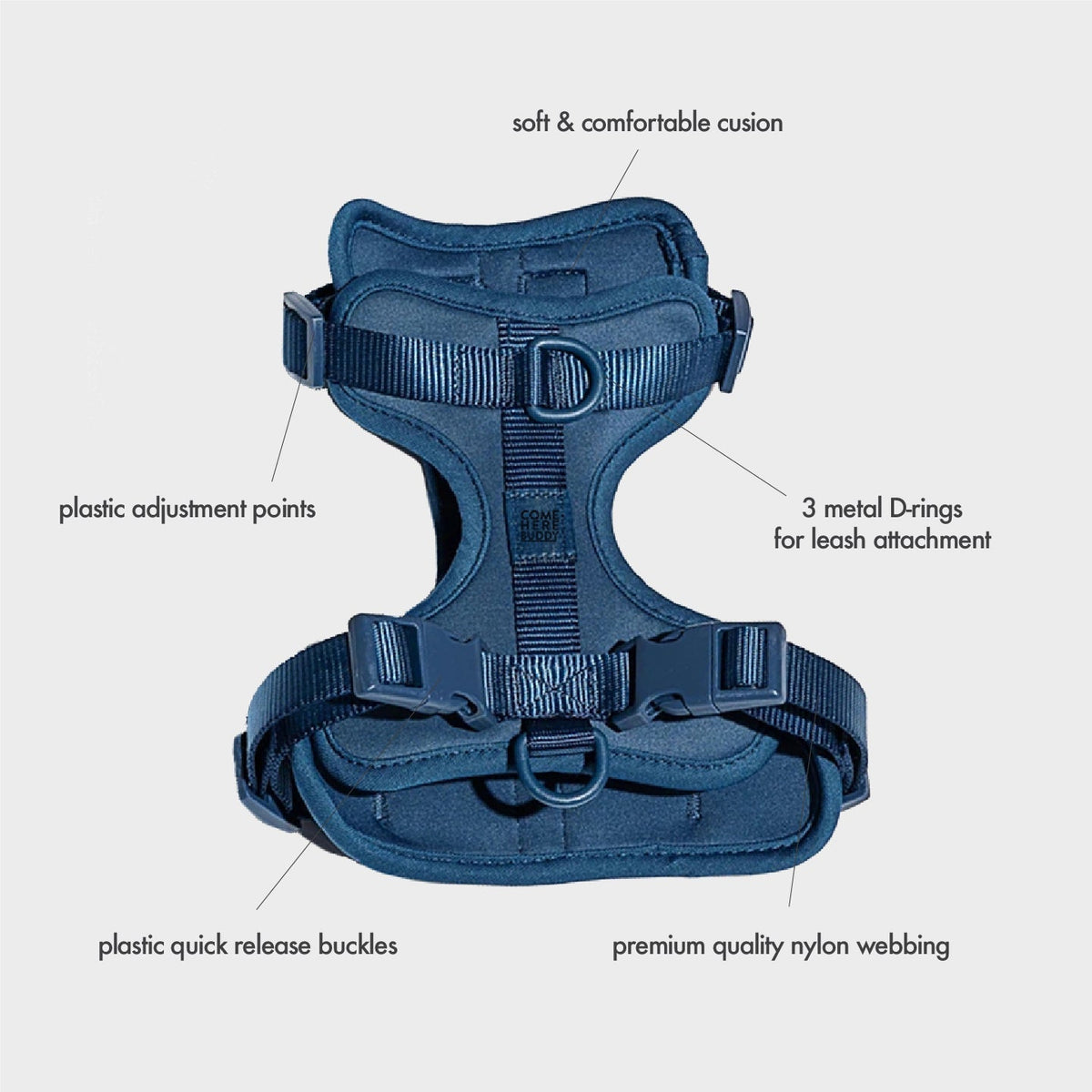 Adjustable Dog Harness for Comfortable Walks by Come Here Buddy