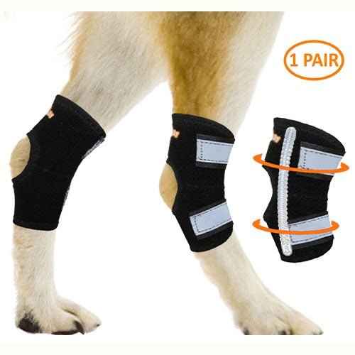 NeoAlly Rear Leg Hock Brace - Metal Spring Strips for Small Dogs [Short Version] (Pair)