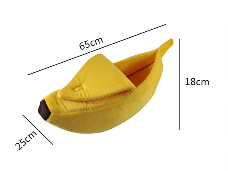 Banana Cat Dog Pet Bed for Pets - American Bark Bliss