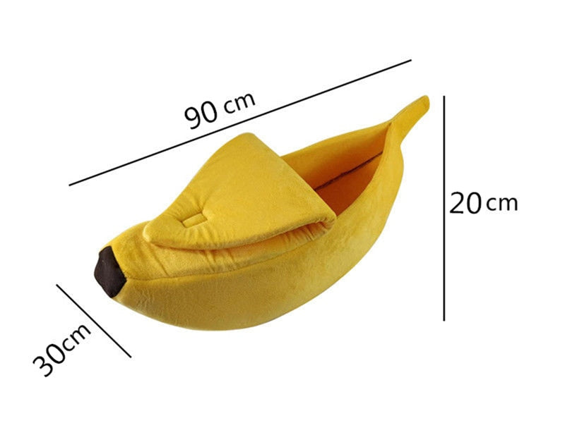 Banana Cat Dog Pet Bed for Pets - American Bark Bliss