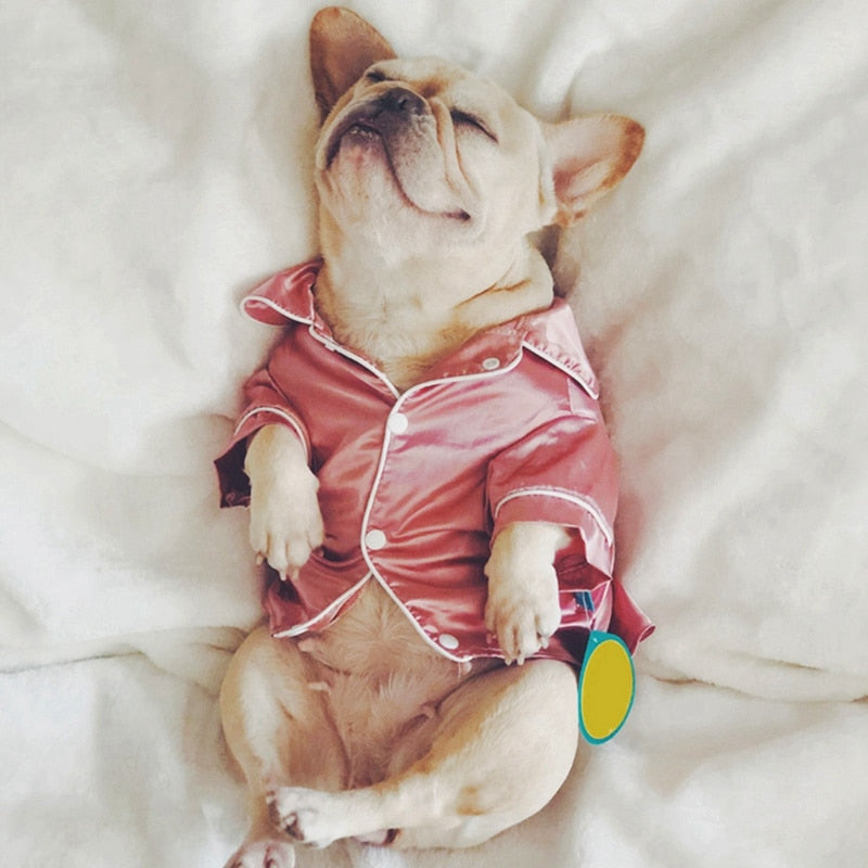 Soft Silk Dog Pajamas for Small to Medium Pets - American Bark Bliss