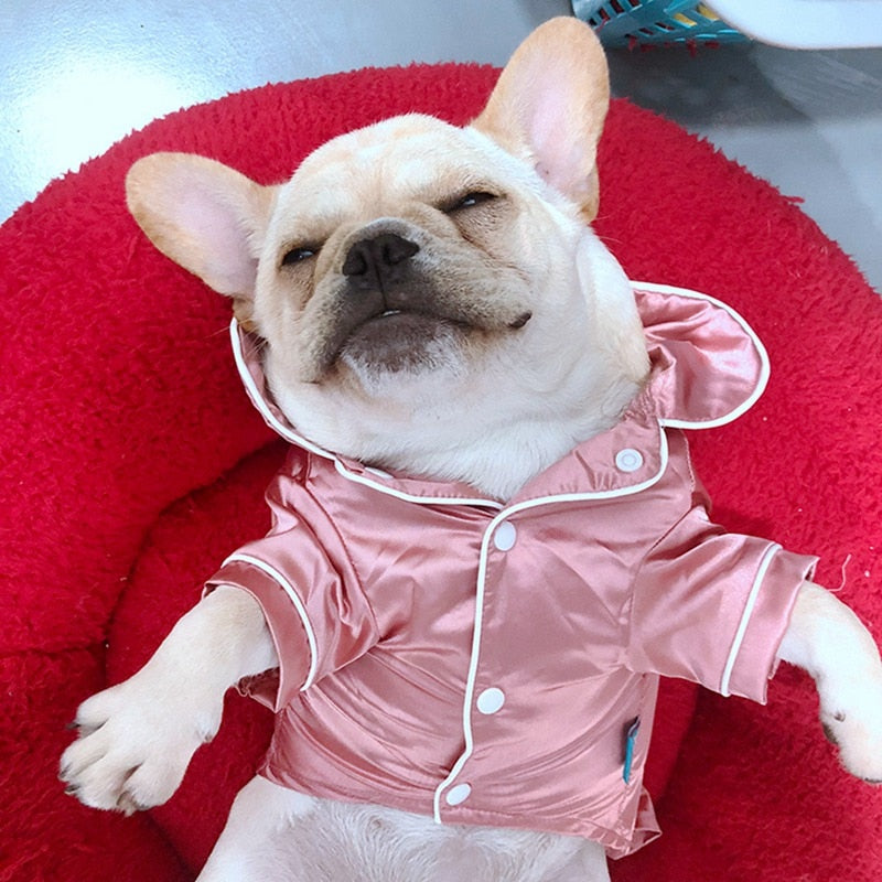 Soft Silk Dog Pajamas for Small to Medium Pets - American Bark Bliss