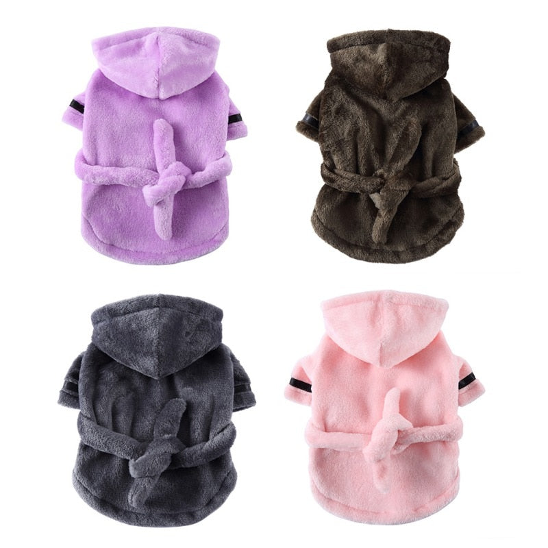 Luxury Soft Pet Dog Bathrobe with Hood - American Bark Bliss