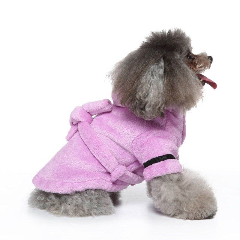 Luxury Soft Pet Dog Bathrobe with Hood - American Bark Bliss