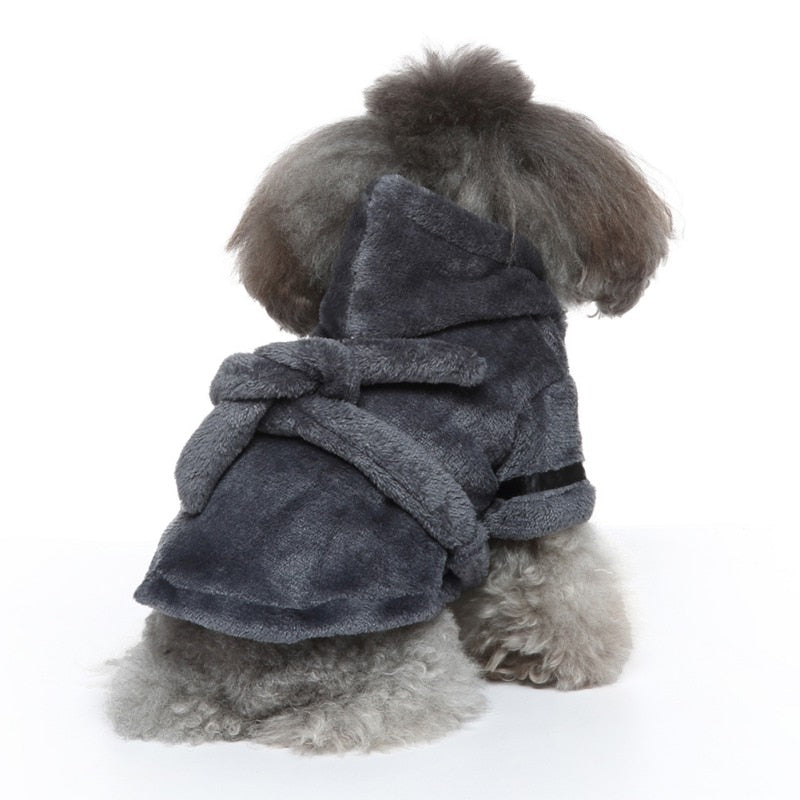 Luxury Soft Pet Dog Bathrobe with Hood - American Bark Bliss