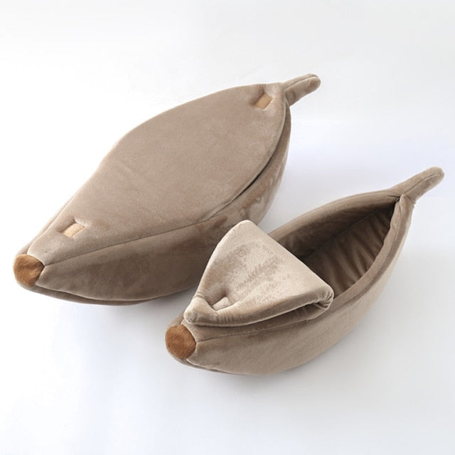 Banana Cat Dog Pet Bed for Pets - American Bark Bliss