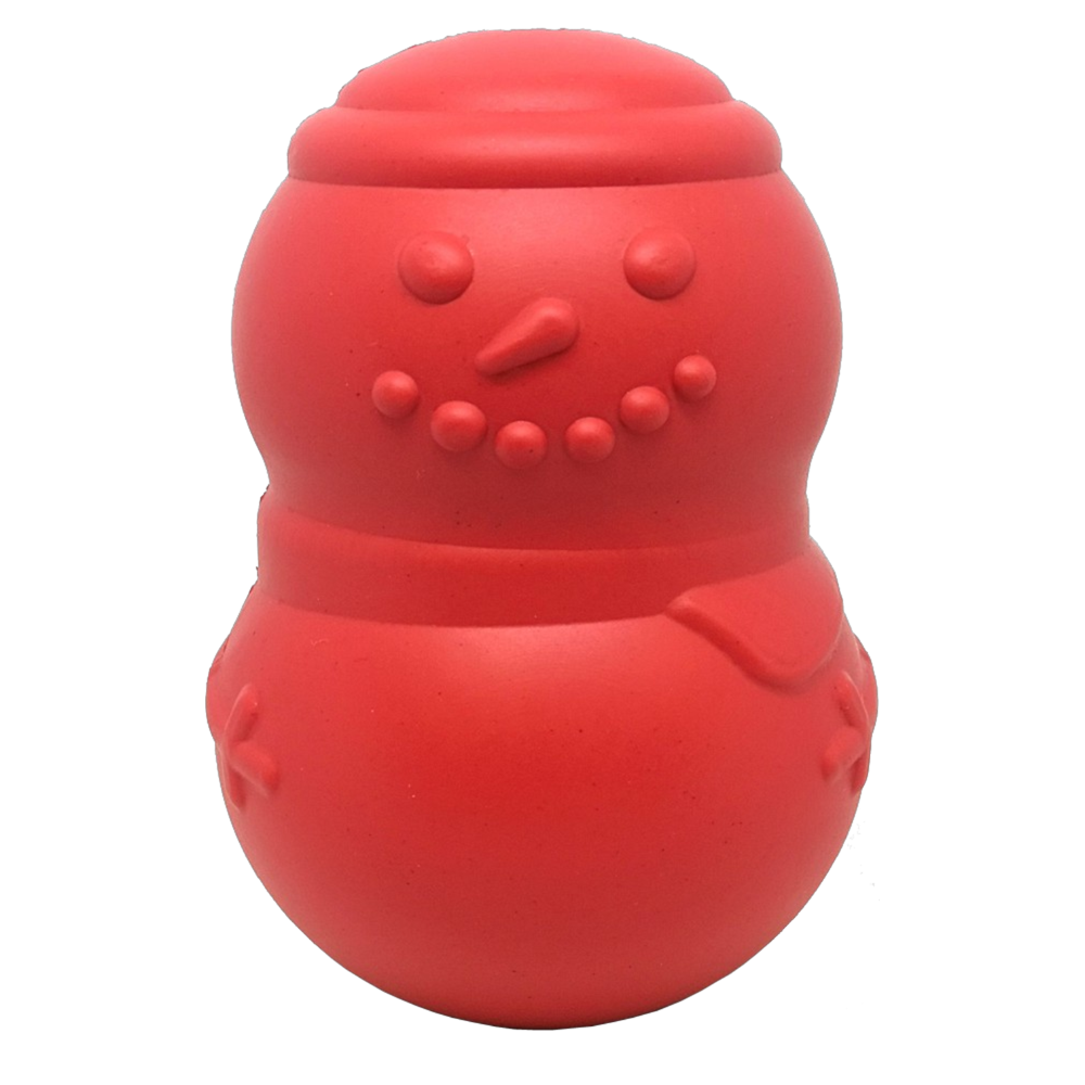 Snowman eDispenser Durable Rubber Chew Toy & Treat Dispenser - American Bark Bliss