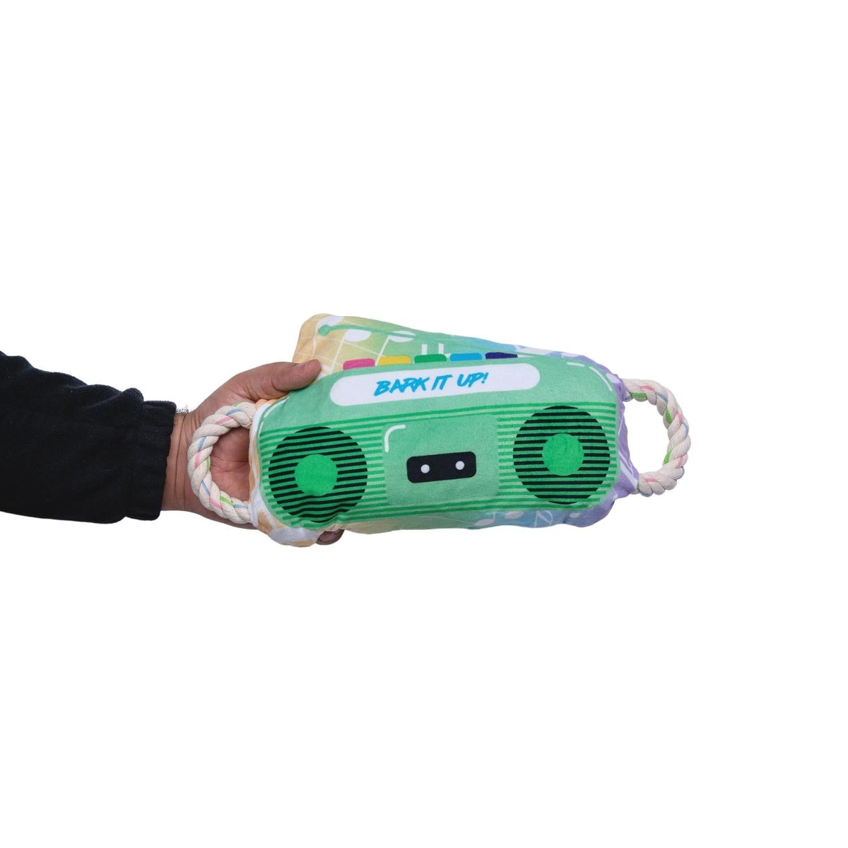 Retro Boombox Plush Dog Toy with Squeaker & Crinkle Paper