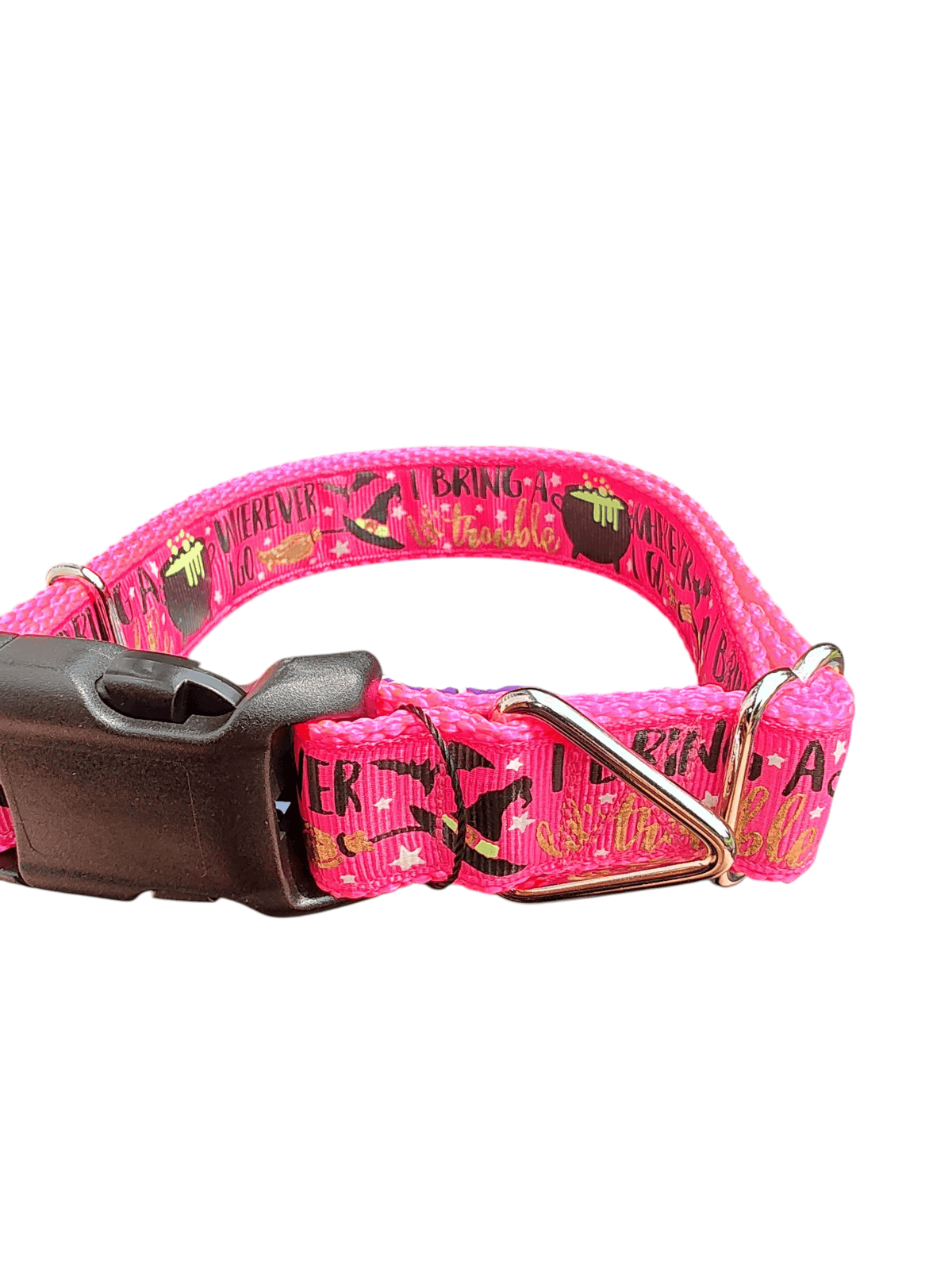 I Bring Trouble Nylon Dog Collar - American Bark Bliss