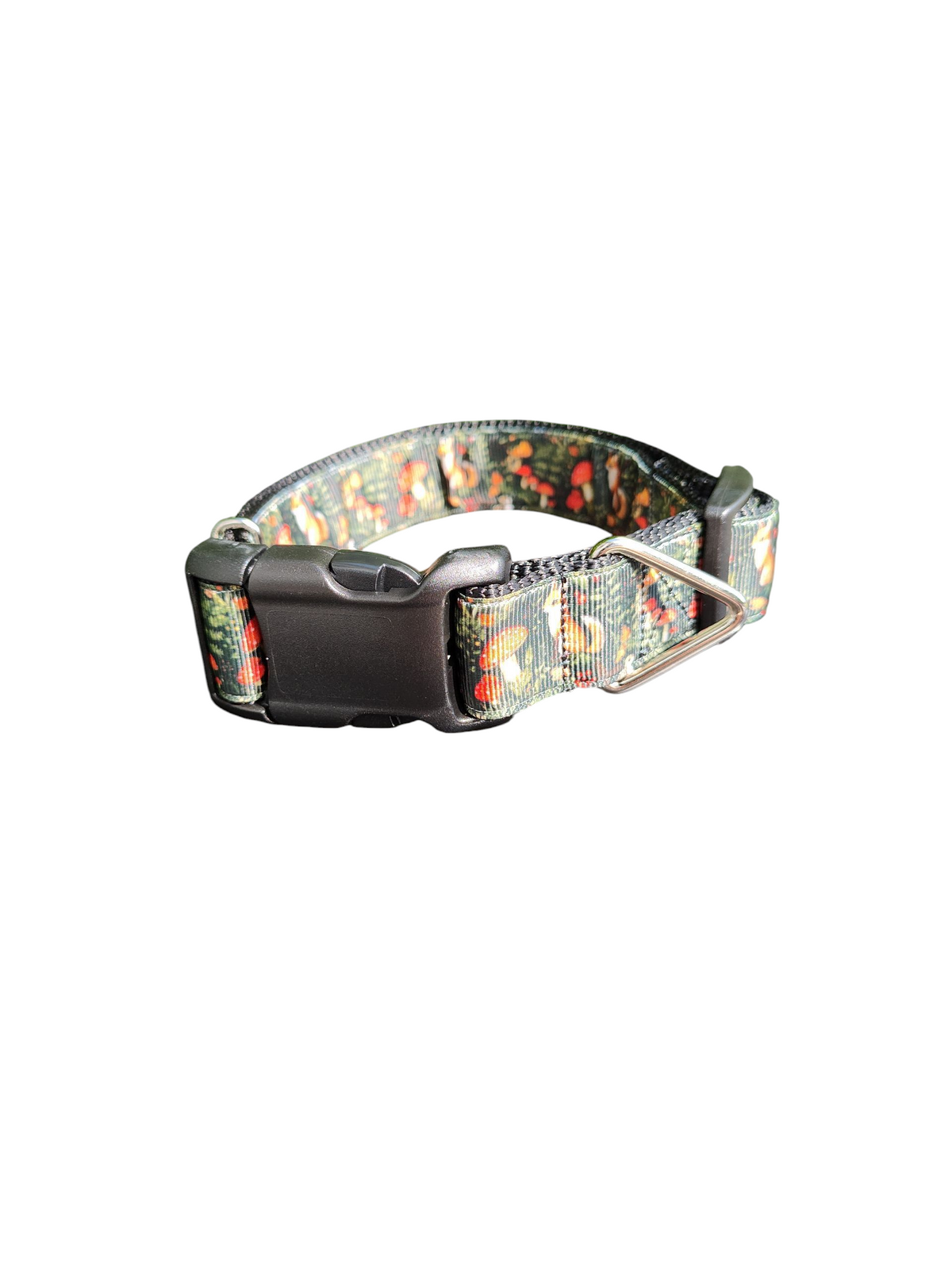 Mushrooms and Foxes Nylon Dog Collar - American Bark Bliss