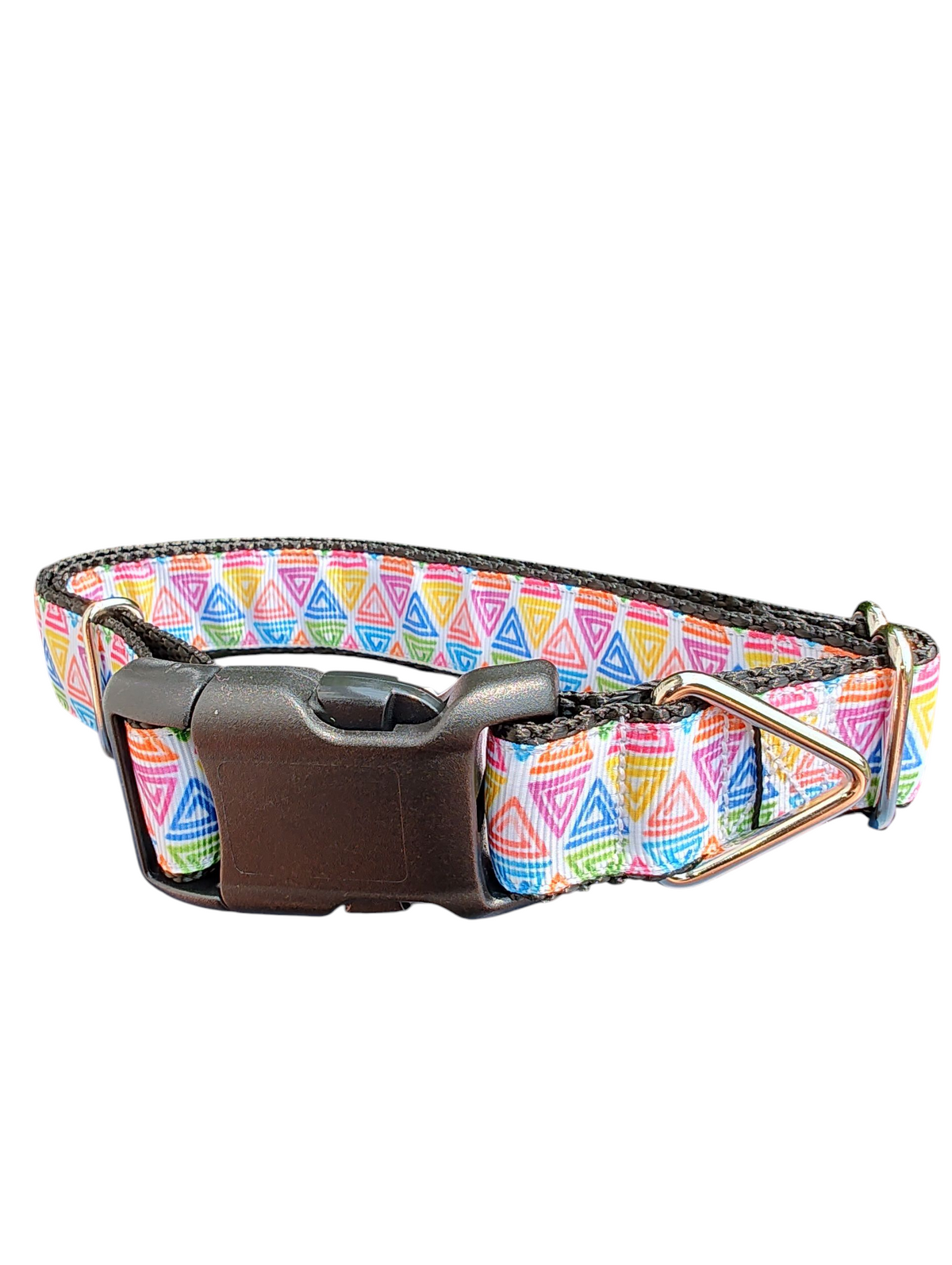 Rainbow Doodles Nylon Dog Collar - American Bark Bliss