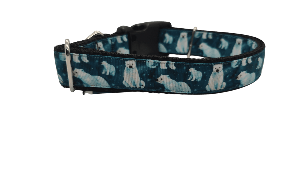 Polar Bears Nylon Dog Collar - American Bark Bliss