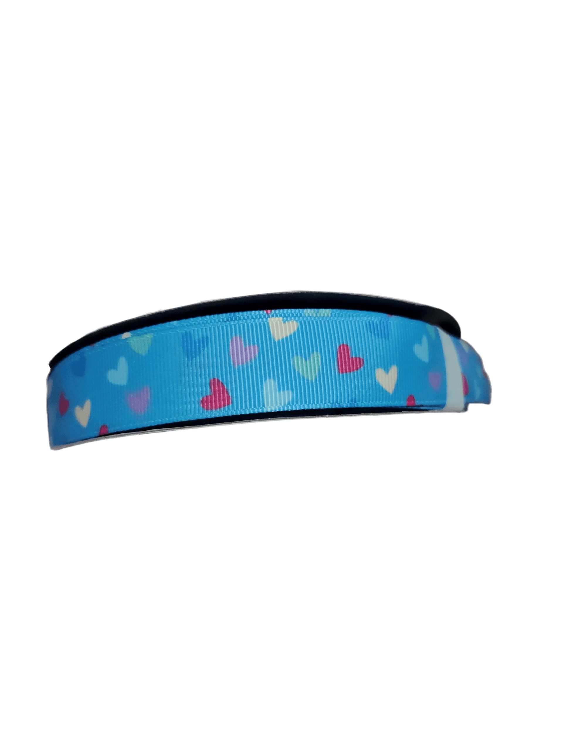 Confetti Hearts Nylon Dog Collar Handmade In USA 1 Inch Heavy Duty - American Bark Bliss