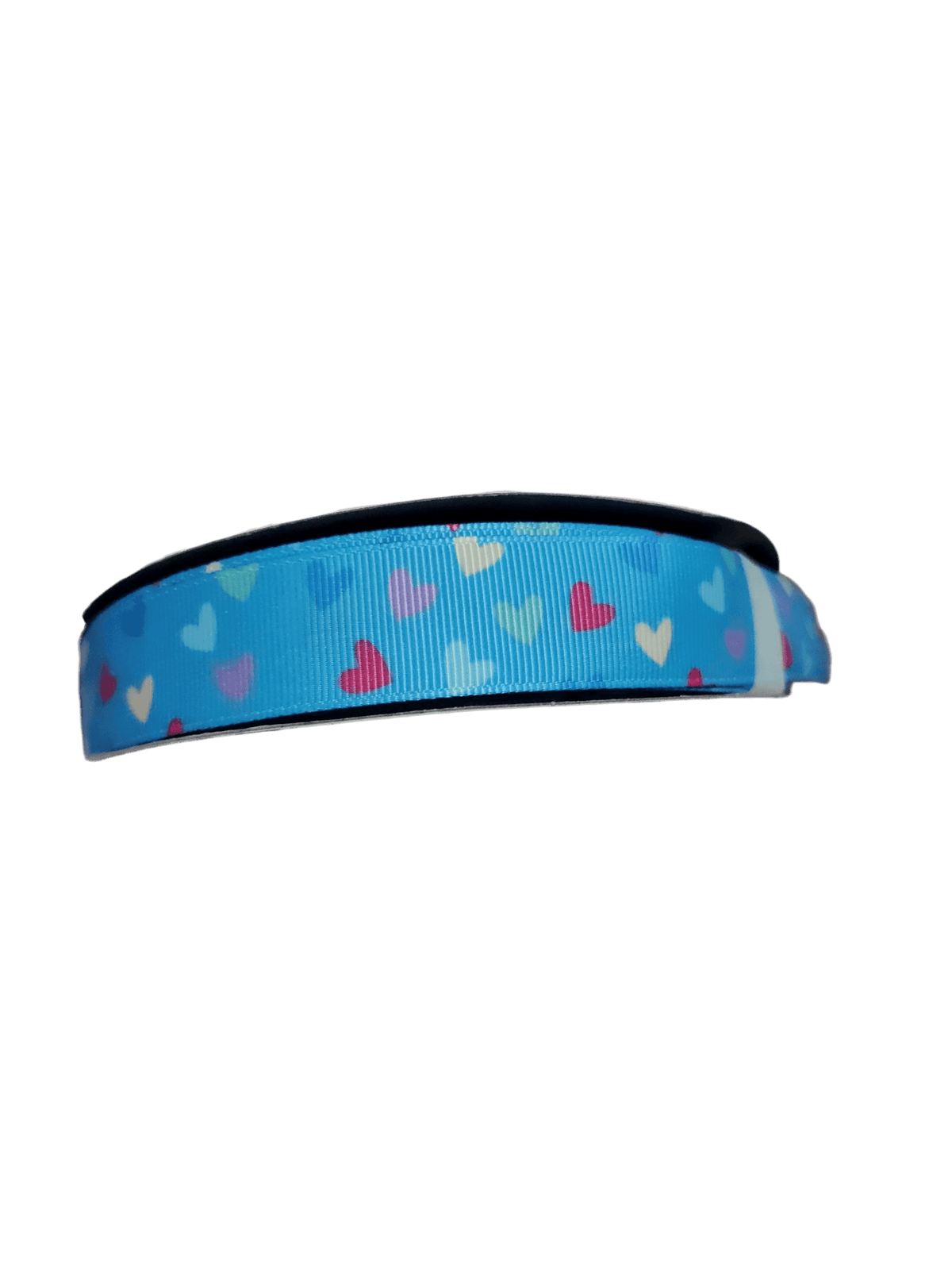 Confetti Hearts Nylon Dog Collar Handmade In USA 1 Inch Heavy Duty - American Bark Bliss